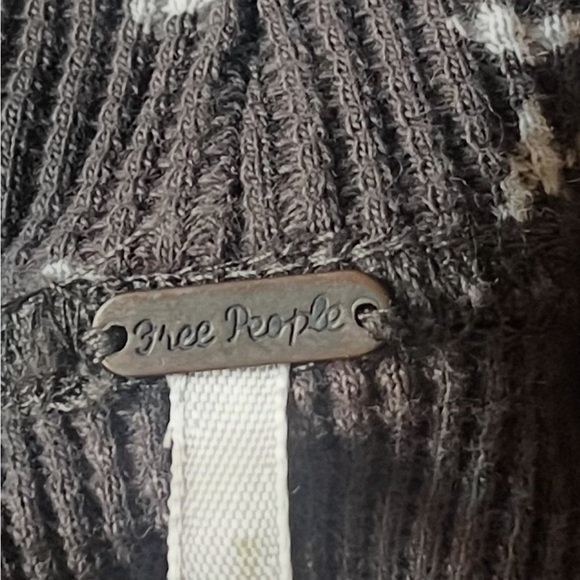 Free People Black and White Patterned Blouse - Picture 4 of 6